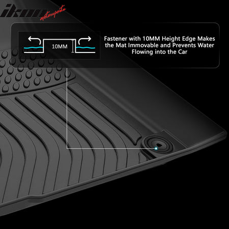 Fits 15-23 Jeep Cherokee TPE All Weather Waterproof 3D Floor Mats Liner Carpets