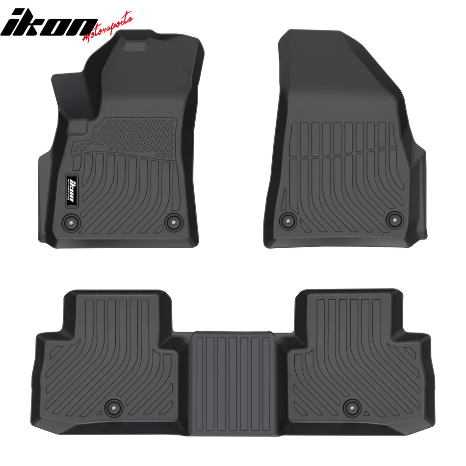 2026-2027 Jeep Cherokee Hybrid & Recon Electric 3D TPE All Weather Waterproof Anti-Slip Front Rear Driver Passenger Floor Mats Cargo Liner Carpets