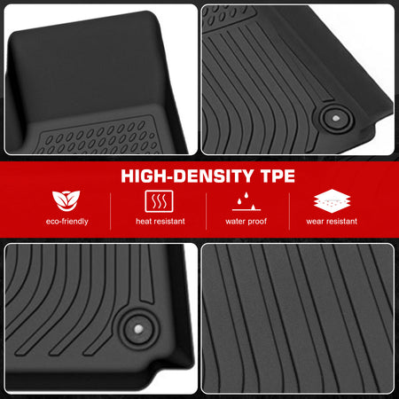 Fits 21-25 Jeep Grand Cherokee L 6-Passenger Heavy Duty Floor Mats Carpet TPE