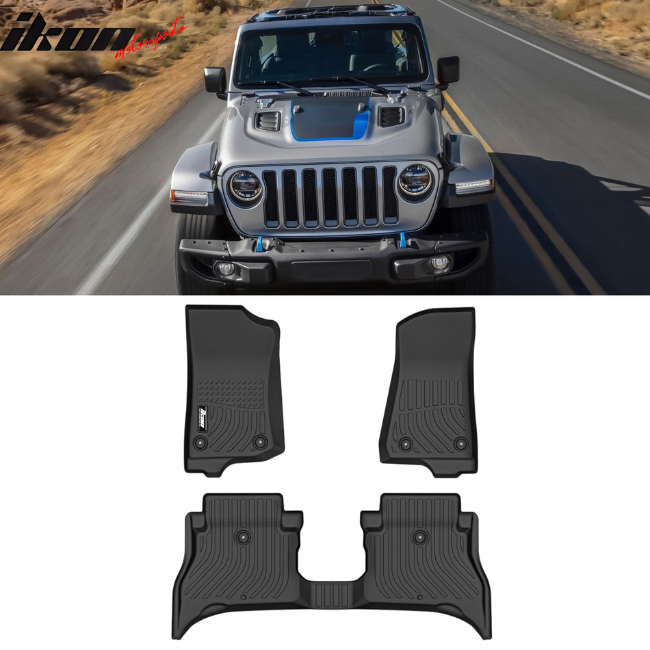 Car Floor Mat for 2021-2025 Jeep Wrangler 4xe All Weather 3D Liner TPE