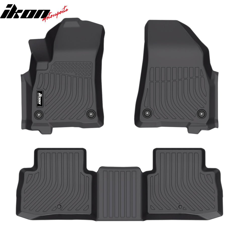 2024-2025 Jeep Wagoneer S 3D TPE All Weather Waterproof Anti-Slip Front Rear Driver Passenger Side Interior Floor Mats Cargo Liner Carpets