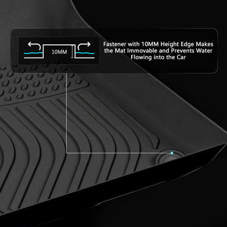 Fits 20-25 Kia Soul TPE All Weather Anti-slip 3D Floor Mats Cargo Liner Carpets