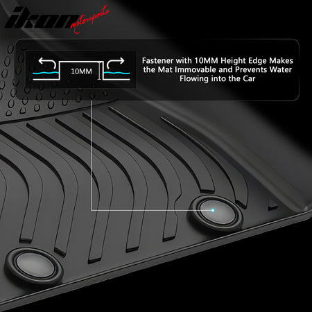 Fits 25 MINI Cooper F65 4-Door Hardtop TPE All Weather 3D Floor Mats Cargo Liner