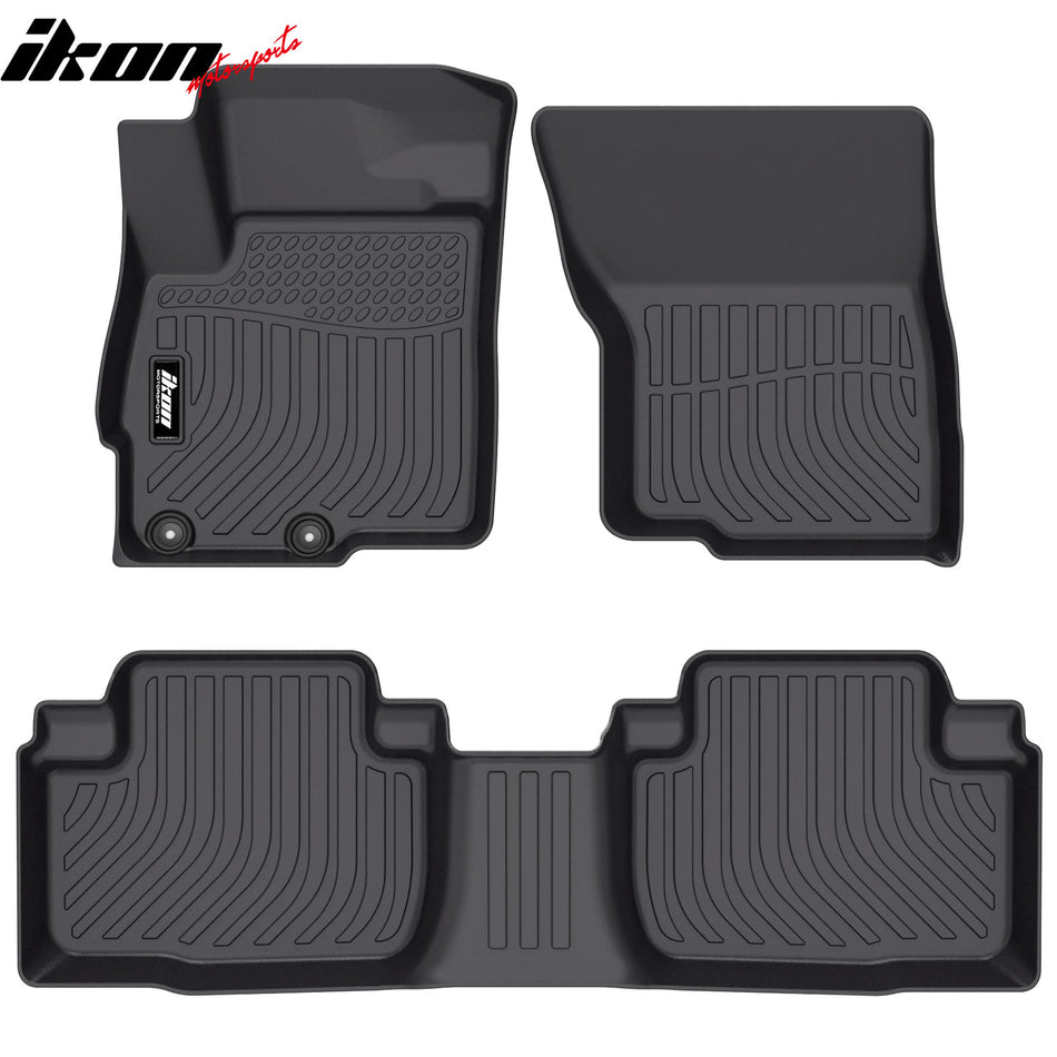 2014-2020 Mitsubishi Outlander Gas 3D TPE All Weather Waterproof Anti-Slip Front Rear Driver Passenger Side Interior Floor Mats Cargo Liner Carpets