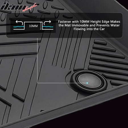 Fits 22-26 Mitsubishi Outlander IKON Anti-Slip Floor Mats All Weather TPE Carpet