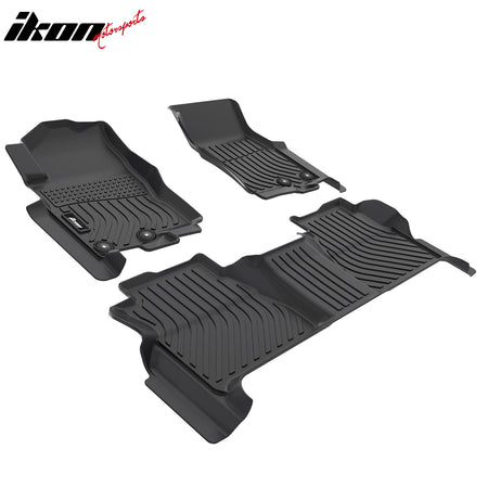 Fits 22-26 Nissan Frontier Crew Cab TPE Floor Mats Liners + 5Ft Truck Bed Mat
