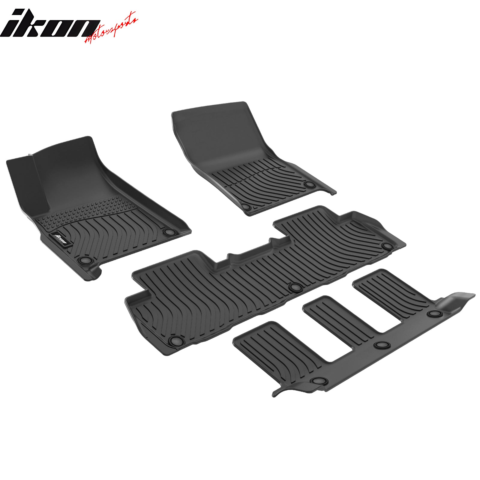 Fits 22-24 Rivian R1S Non-Slip 3D Molded Floor Mats All Weather TPE Carpet 4PCS