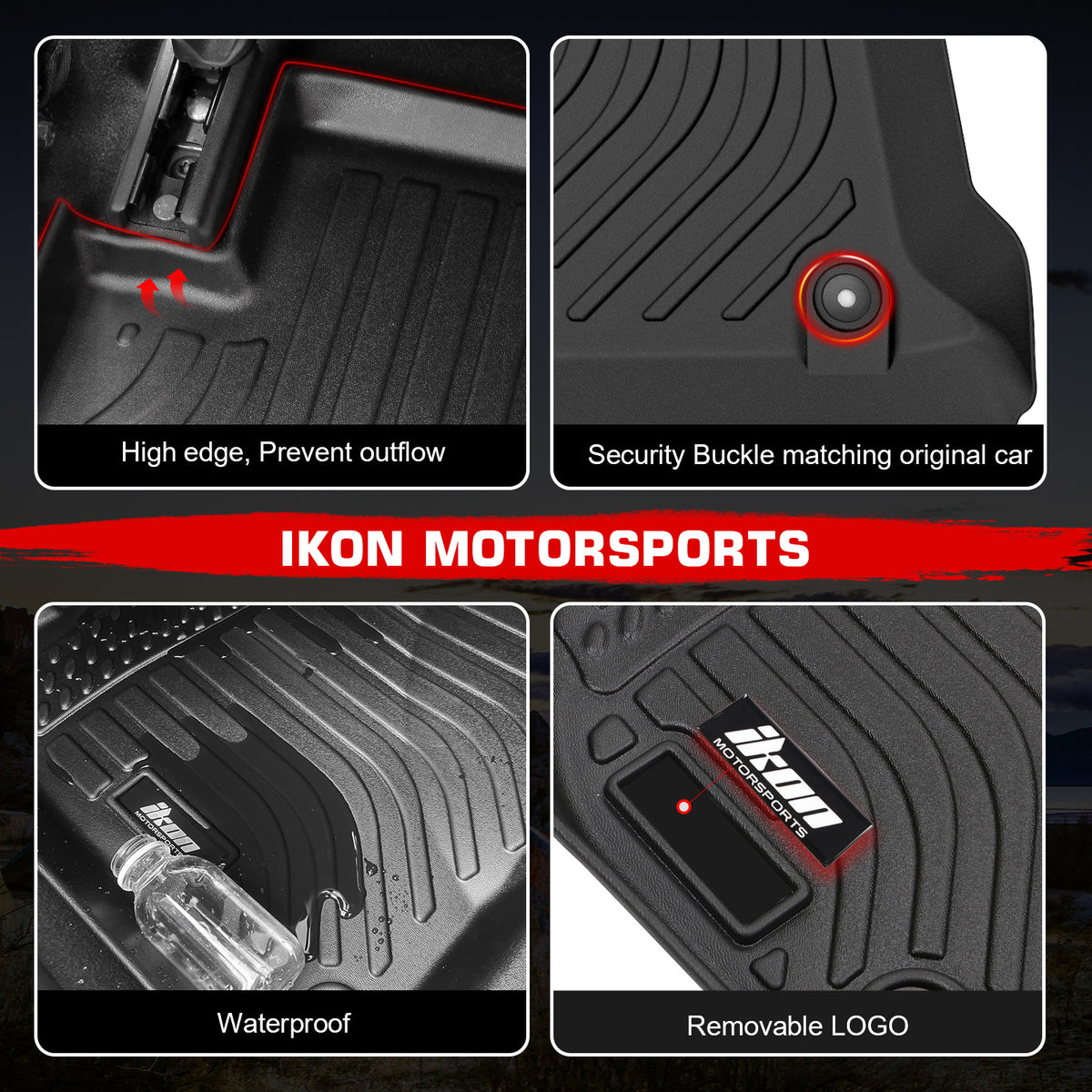 For 17-23 Impreza 18-23 Crosstrek 3D Anti-Slip Floor Mats All Weather TPE Carpet