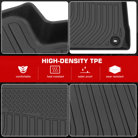 Fits 12-17 Toyota Camry Sedan 3D Anti-Slip Floor Mats All Weather TPE Carpet 3PC