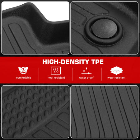 Fits 03-08 Toyota Corolla Sedan 3D Anti-Slip Floor Mats All Weather TPE Carpets
