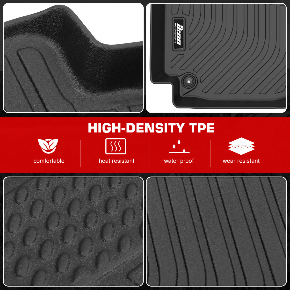 Fits 98-02 Toyota Corolla 3D TPE Floor Mats All Season Carpets + Window Visors