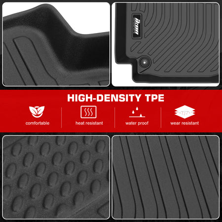 Fits 98-02 Toyota Corolla Sedan 3D Anti-Slip Floor Mats All Weather TPE Carpets