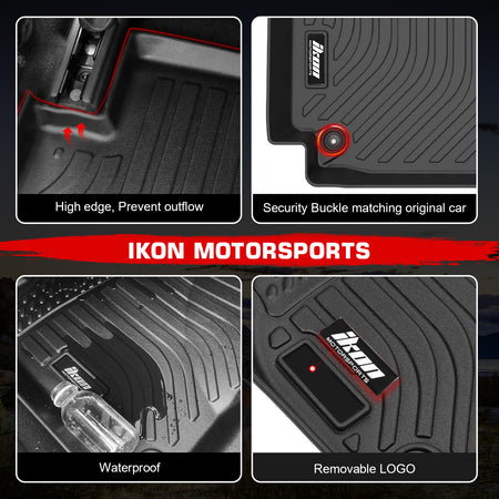 Fits 98-02 Toyota Corolla 3D TPE Floor Mats All Season Carpets + Window Visors