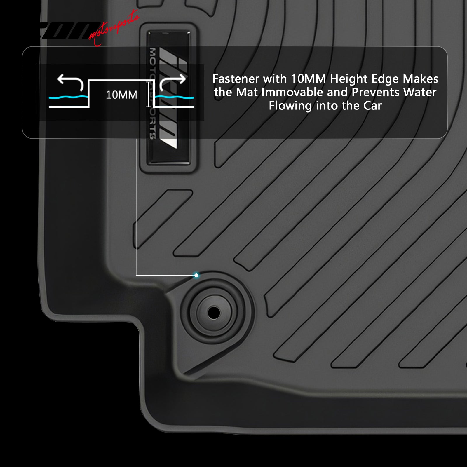 Fits 98-02 Toyota Corolla Sedan 3D Anti-Slip Floor Mats All Weather TPE Carpets