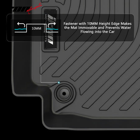 Fits 98-02 Toyota Corolla Sedan 3D Anti-Slip Floor Mats All Weather TPE Carpets