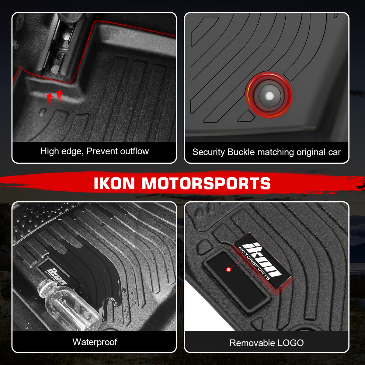Fits 2001-2005 Toyota RAV4 3D TPE Floor Mats All Season Carpets + Window Visors