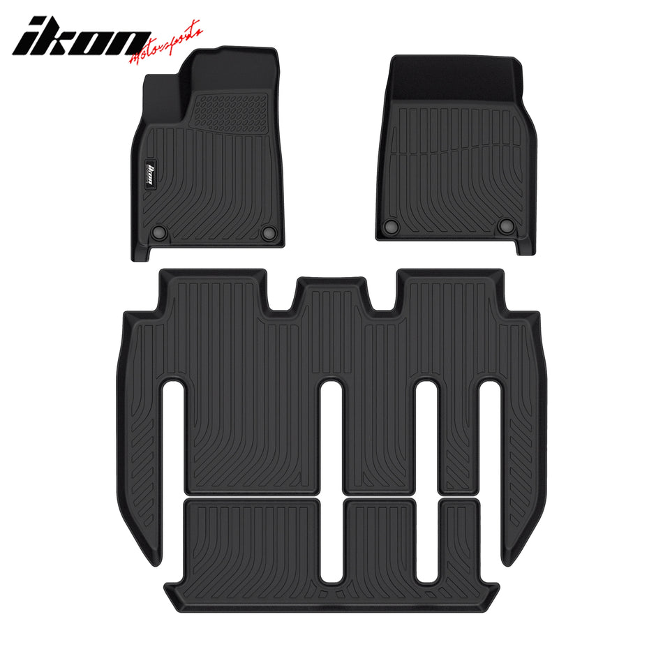 Car Floor Mat for 2022-2024 Tesla Model X 7 Seats All Weather 3D TPE