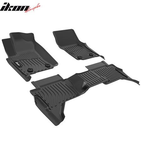 Fits 24-25 Toyota Tacoma Double Cab 3PC All Weather Floor Mats 3D Molded Carpets