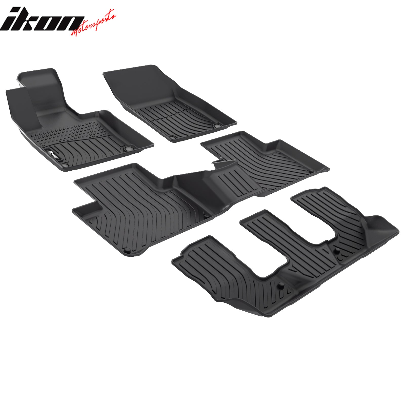 Fits 21-25 XC90 T8 Recharge & 16-20 Hybrid 7-Seat Anti-Slip Floor Mats TPE 4PC