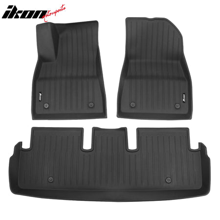 Fits 24-25 Tesla Model 3 Highland TPE 3D Car Heavy Duty Floor Mats Liners Carpet