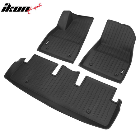 Fits 24-25 Tesla Model 3 Highland TPE 3D Car Heavy Duty Floor Mats Liners Carpet