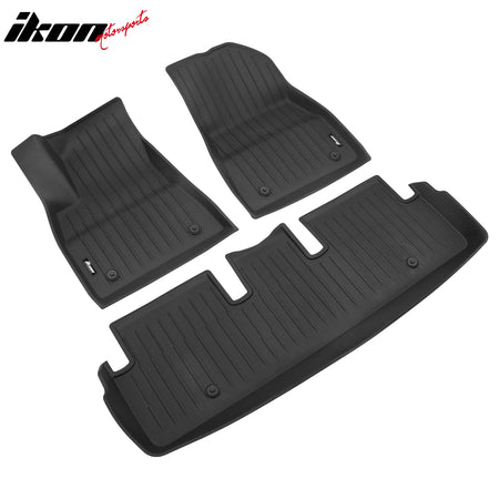 Fits 24-25 Tesla Model 3 Highland TPE 3D Car Heavy Duty Floor Mats Liners Carpet