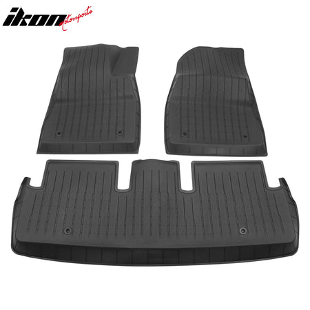 Fits 24-25 Tesla Model 3 Highland TPE 3D Car Heavy Duty Floor Mats Liners Carpet