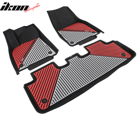 Fits 20-24 Tesla Model Y Floor Mats Carpet All Season Liners Black Gray Red TPE