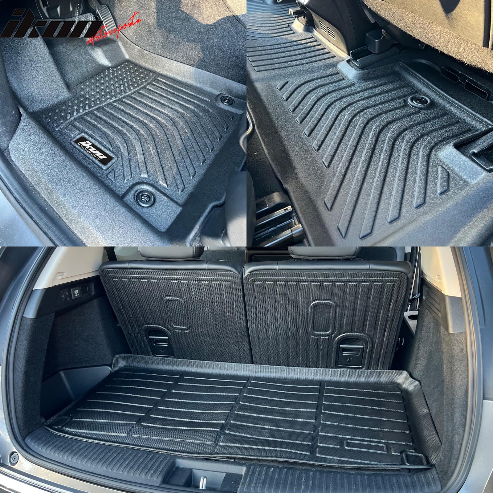 Fits 22-26 Acura MDX TPE All Weather Waterproof 3D Backrest + Floor + Trunk Mats