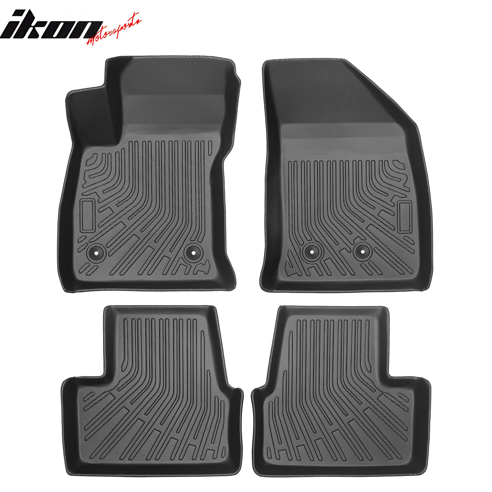 Fits 16-19 Chevrolet Volt TPE All Weather Floor Mats Carpets + Rear Trunk Mat