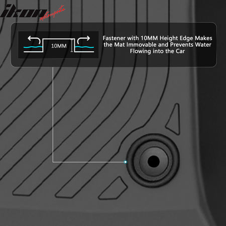 Fits 13-16 Dodge Dart TPE All Weather Waterproof 3D Floor Carpets + Trunk Mats
