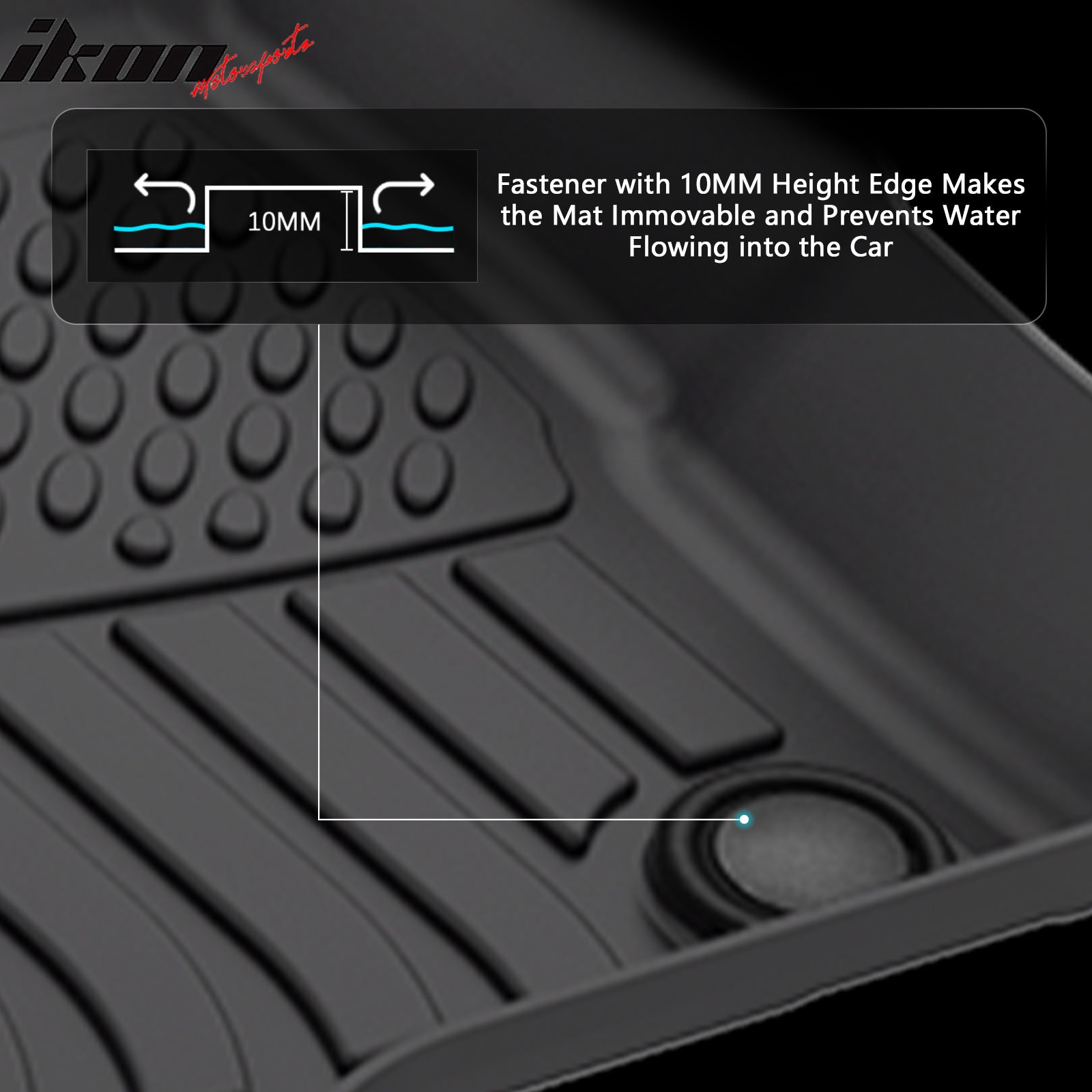 Fits 10-19 Ford Taurus Sedan 3D All Weather Floor Mats TPE Carpet + Trunk Mat