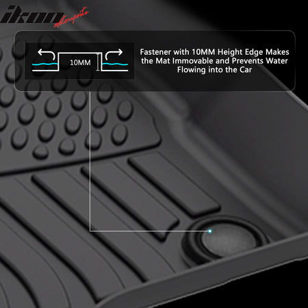 Fits 10-19 Ford Taurus Sedan 3D All Weather Floor Mats TPE Carpet + Trunk Mat