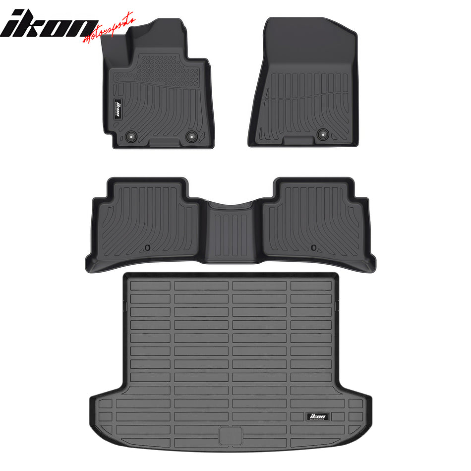 2016-2021 Hyundai Tucson 3D TPE All Weather Waterproof Anti-Slip Front Rear Driver Passenger Side Interior Floor Mats Cargo Liner Carpets + Trun Mat