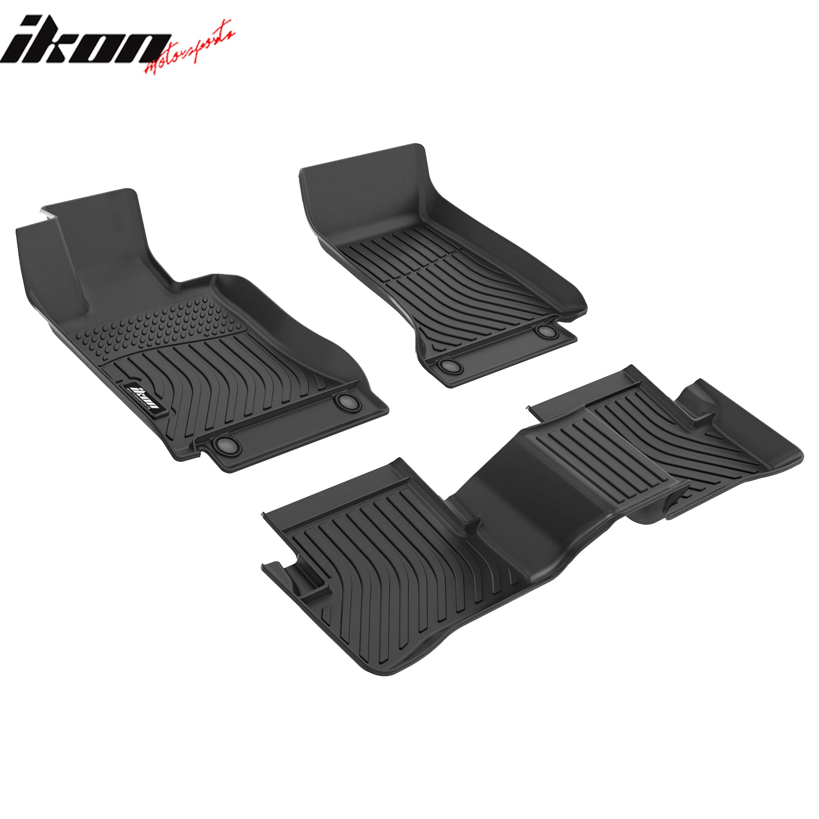 Fits 15-21 Benz W205 C-Class Sedan TPE All Weather 3D Floor Carpets + Trunk Mats