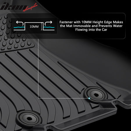 Fits 14-18 Subaru Forester 3D Molded All Weather Floor Mats TPE Carpet Trunk Mat