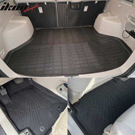 Fits 01-03 Toyota Highlander Heavy Duty TPE Floor Mats+ Trunk Mat+ Backrest Mats