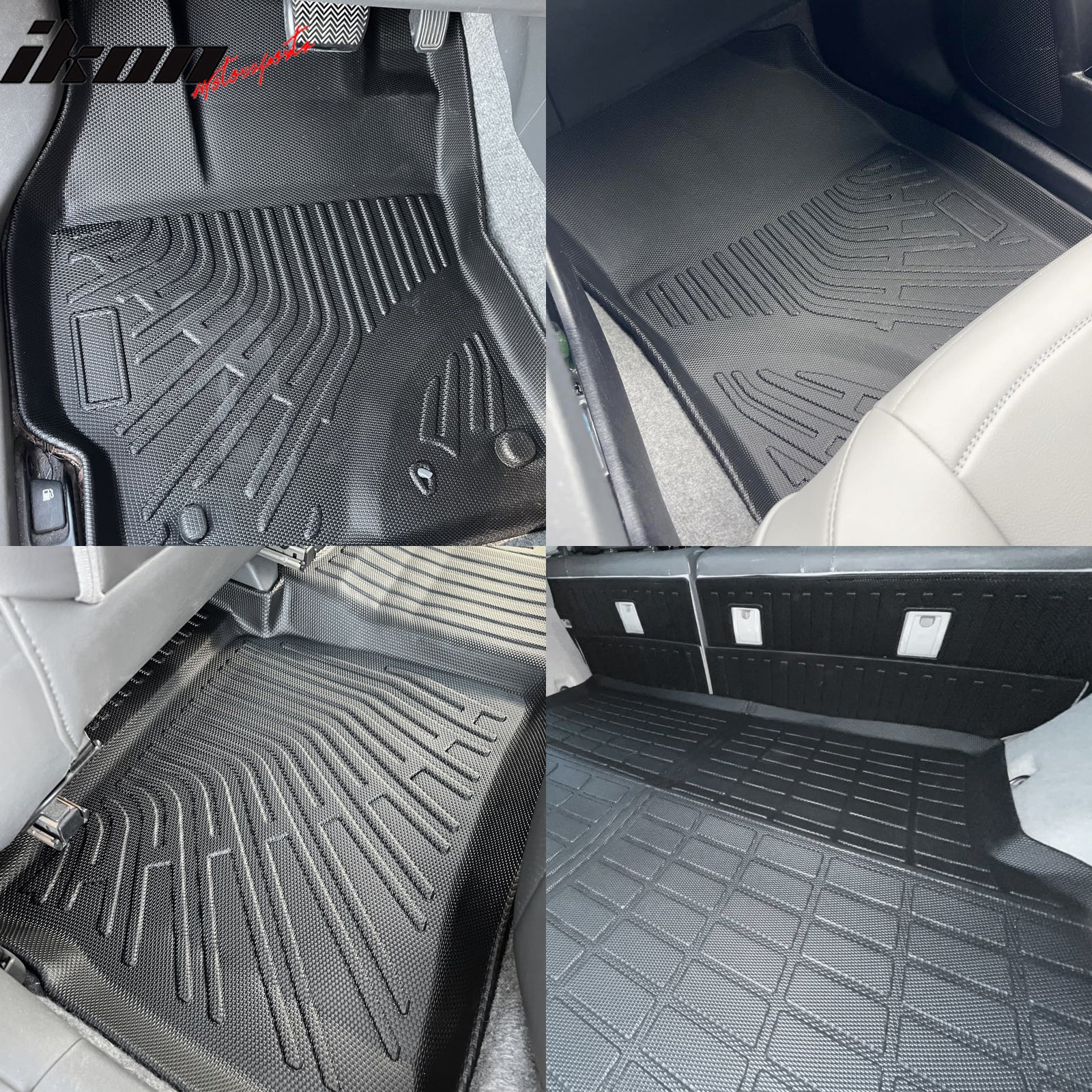 Fits 10-15 Toyota Prius TPE All Weather Floor Mats + Trunk Mat + Backrest Mats