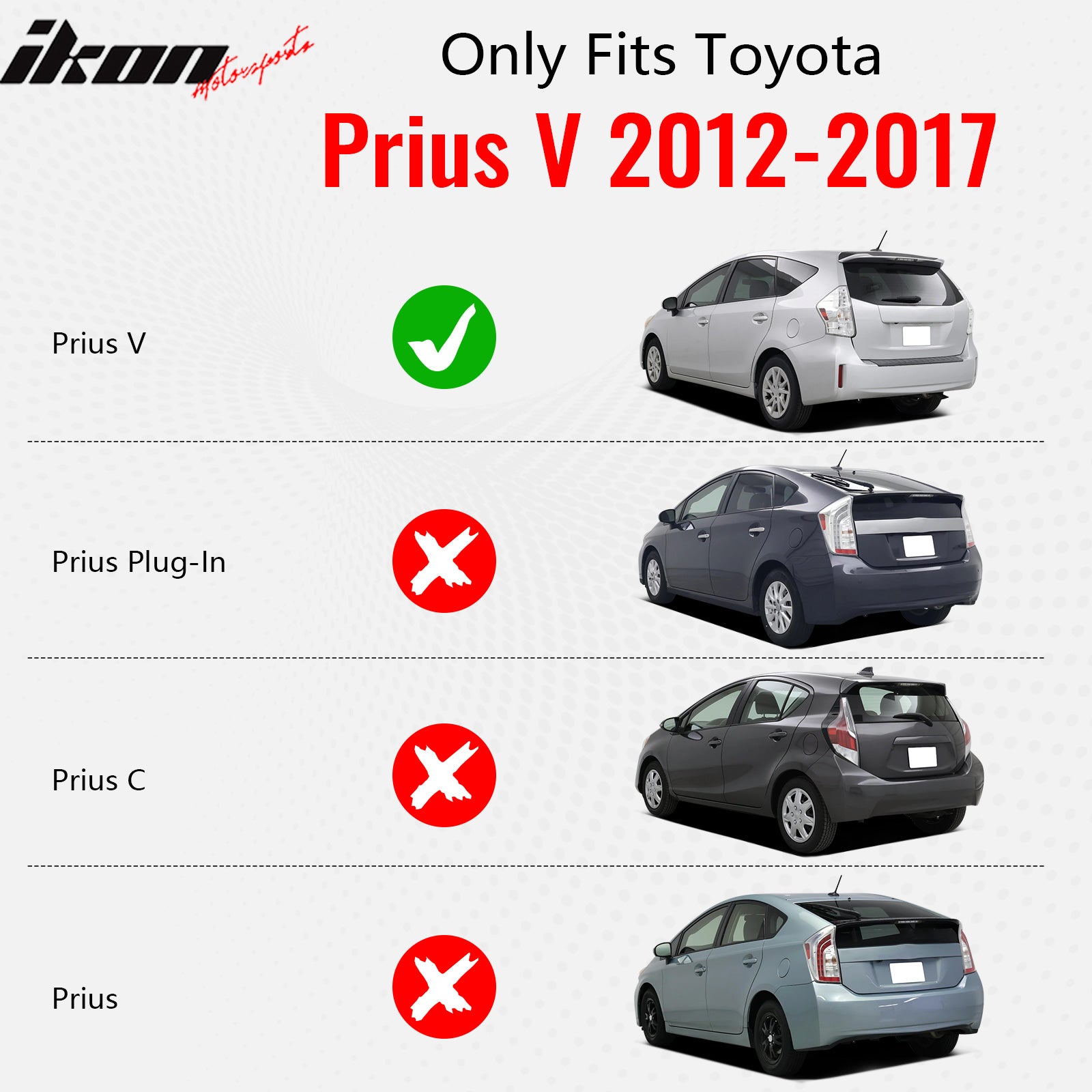 Fits 12-17 Toyota Prius V TPE All Weather 3PCS Floor Mats + Rear Trunk Mat Liner