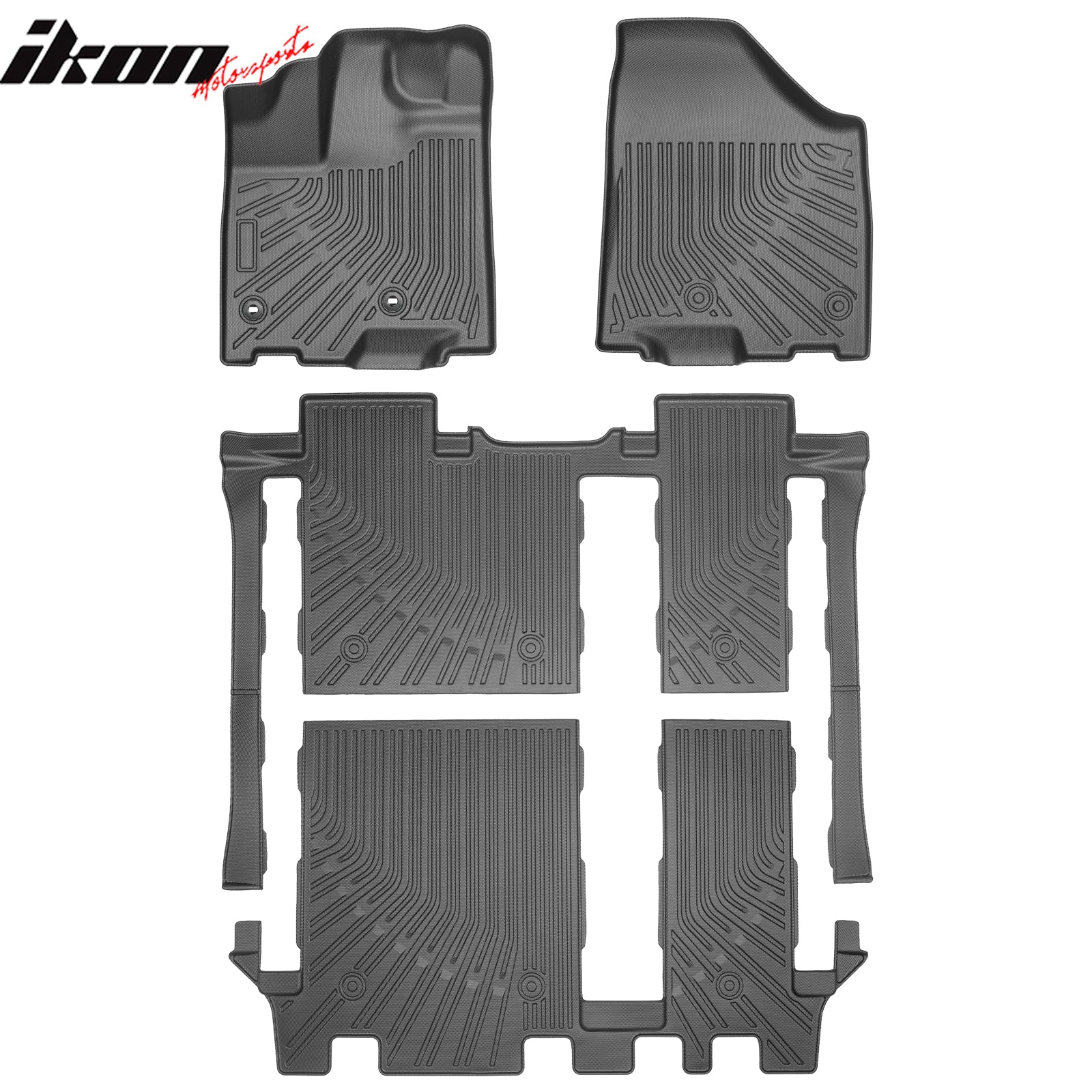 Fits 13-20 Toyota Sienna 8 Seats TPE 4PCS Floor Mats + Trunk Mat + Backrest Mats