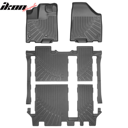 Fits 13-20 Toyota Sienna 8 Seats TPE 4PCS Floor Mats + Trunk Mat + Backrest Mats