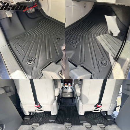 Fits 13-20 Toyota Sienna 7 Seats TPE Floor Mats 4PCS+ Trunk Mat + Backrest Mats