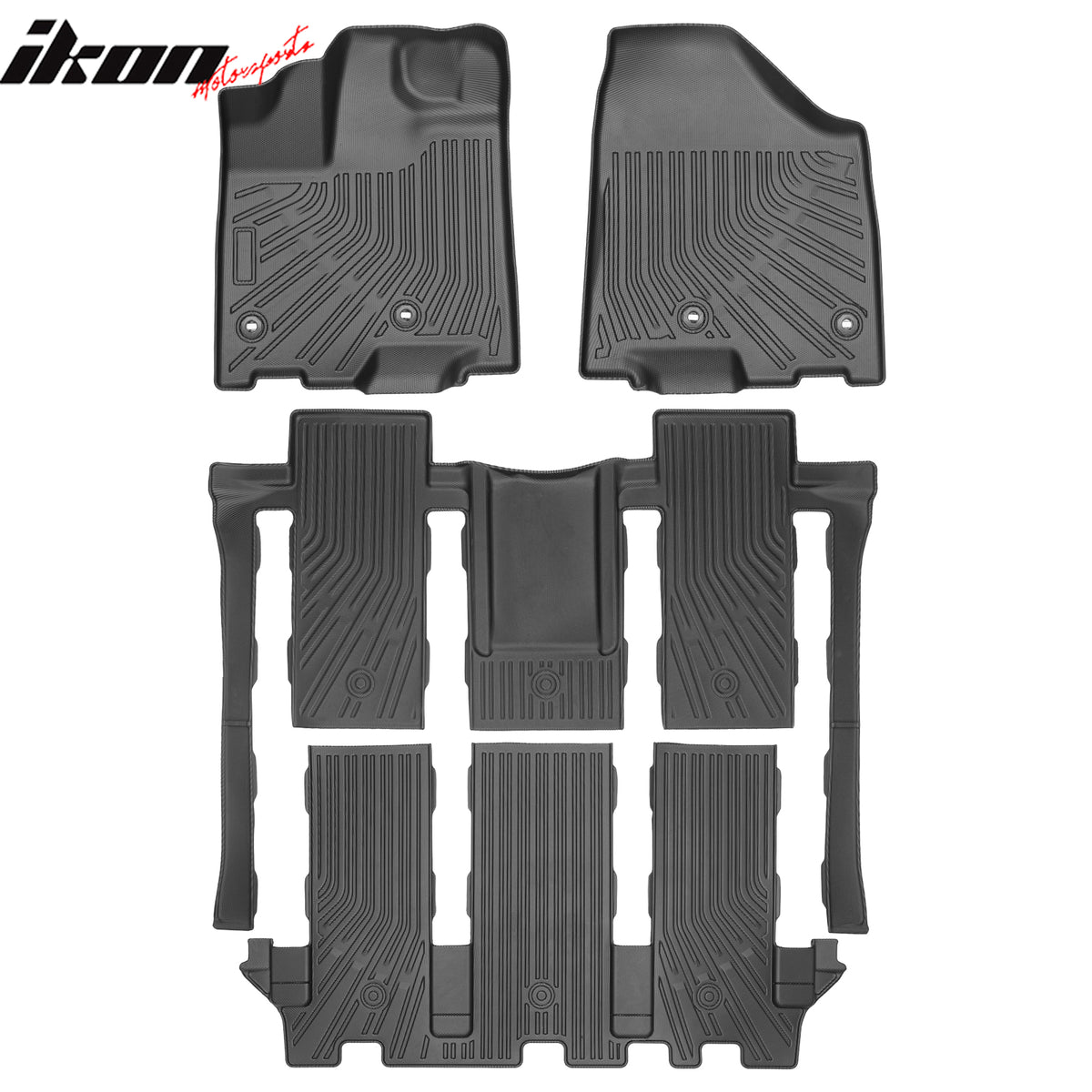 Fits 13-20 Toyota Sienna 7 Seats TPE Floor Mats 4PCS+ Trunk Mat + Backrest Mats