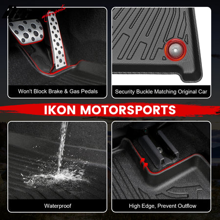 Fits 12-17 Toyota Prius V TPE All Weather 3PCS Floor Mats + Rear Trunk Mat Liner
