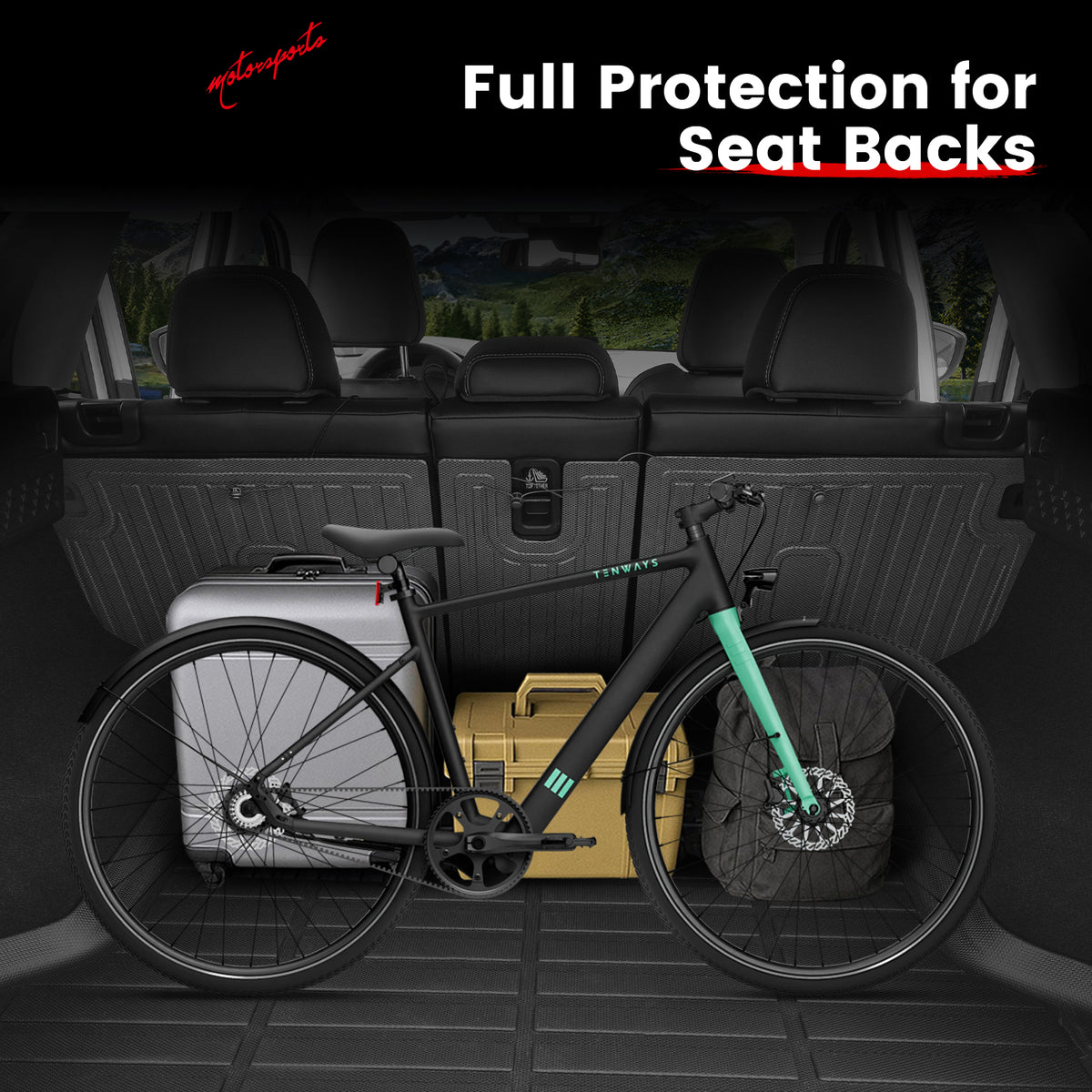 Fits 13-20 Toyota Sienna 7 Seats TPE Floor Mats 4PCS+ Trunk Mat + Backrest Mats
