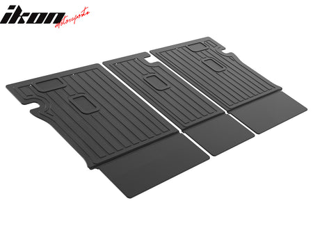 IKON MOTORSPORTS TPE Backrest Mats, Compatible with 2025-2026 Audi Q6 e-tron & SQ6 e-tron, All Weather Rear Seat Back Mat Cover Protector, Black 3PCS