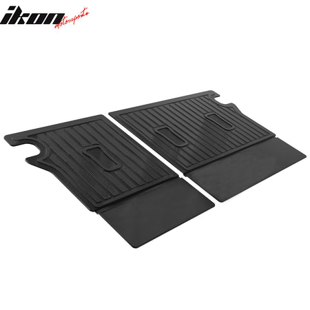 IKON MOTORSPORTS, Backrest Mats Seat Back Protector Compatible With 2024-2025 Buick Envista & Chevroet Trax, Black TPE All Weather Rear Cargo Trunk Liner Backrest Mats Interior Accessories 2PCS