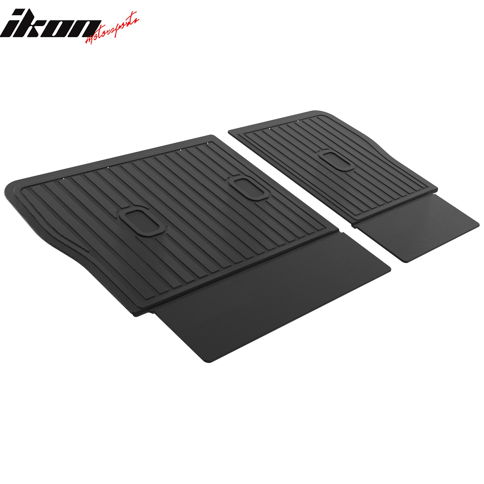 IKON MOTORSPORTS 3D TPE Backrest Mats, Compatible with 2023-2026 Genesis GV60, All Weather Rear Seat Back Mat Cover Protector, Black