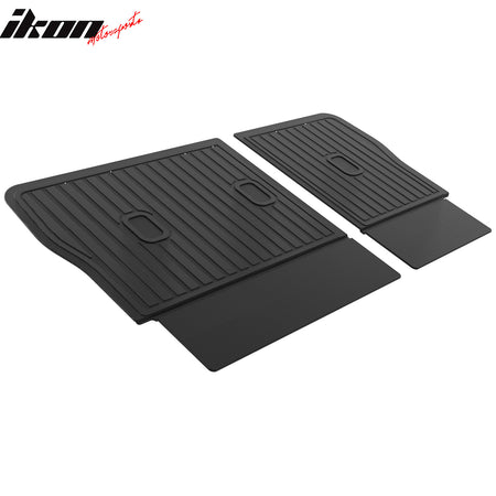 IKON MOTORSPORTS 3D TPE Backrest Mats, Compatible with 2023-2026 Genesis GV60, All Weather Rear Seat Back Mat Cover Protector, Black