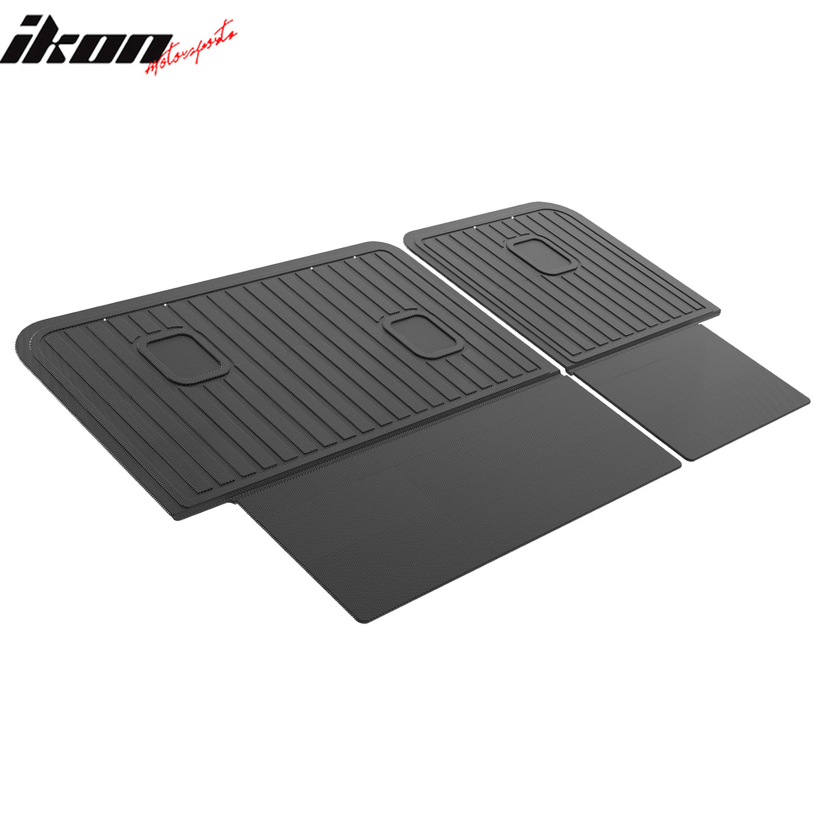 IKON MOTORSPORTS 3D TPE Backrest Mats, Compatible with 2022-2026 Jeep Grand Cherokee 5 Seats (Will Not Fit Grand Cherokee L/WK), All Weather Rear Seat Back Mat Cover Protector, Black